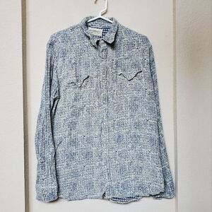 Denim & Supply Ralph Lauren Blue Paisley Button-Down Shirt